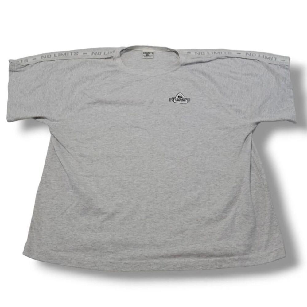 Vintage No Limits Athletics Rugged Sportswear Shirt Size Large Mens T-Shirt Gray